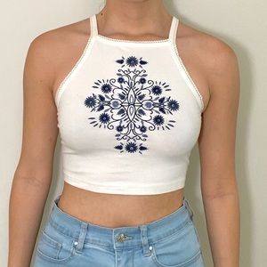 Cute halterneck crop top